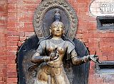 Kathmandu Patan Durbar Square Mul Chowk 07 River Goddess Jamuna Standing On A Makura Mythical Crocodile 